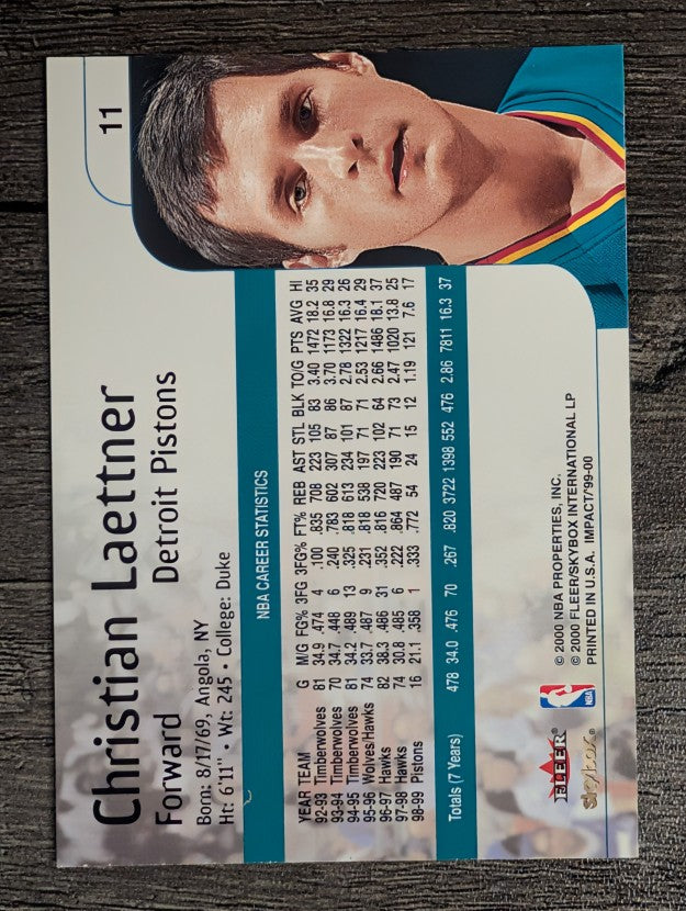 1999-00 SkyBox Impact #11 Christian Laettner