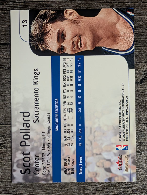 1999-00 SkyBox Impact #13 Scot Pollard