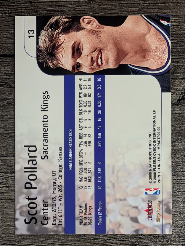 1999-00 SkyBox Impact #13 Scot Pollard