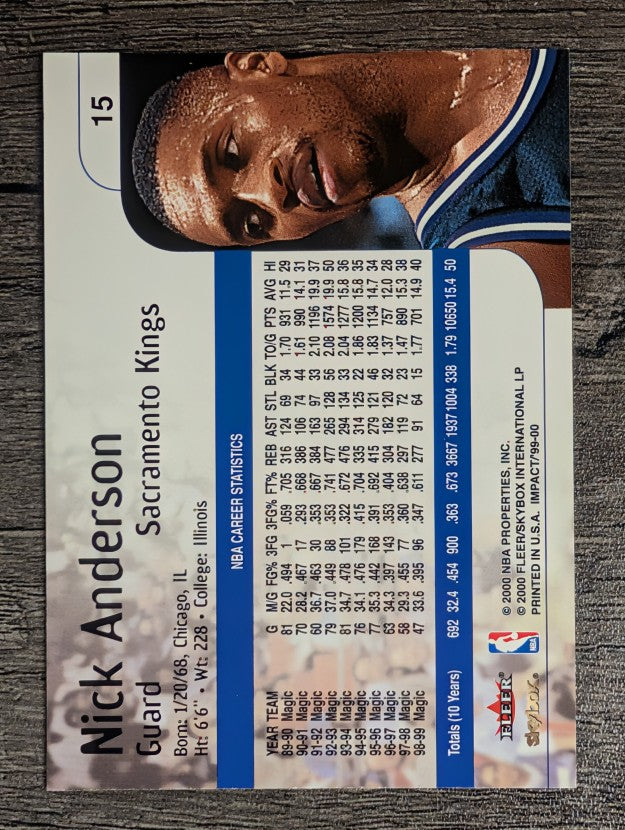 1999-00 SkyBox Impact #15 Nick Anderson