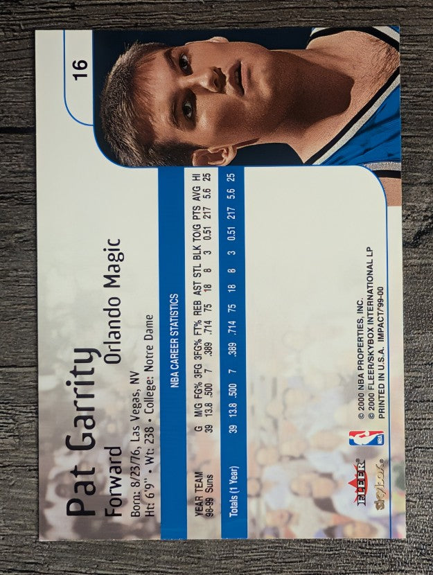 1999-00 SkyBox Impact #16 Pat Garrity