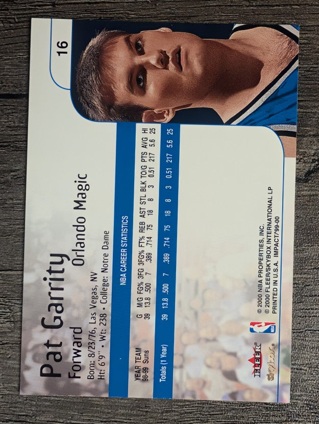 1999-00 SkyBox Impact #16 Pat Garrity