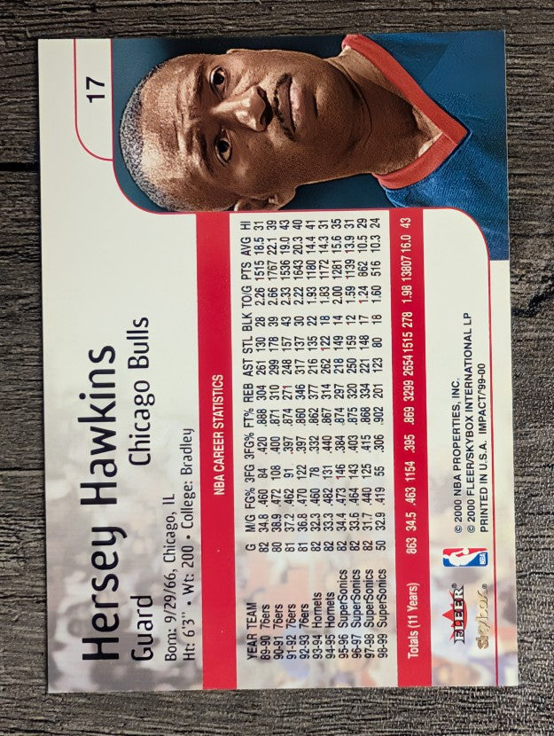 1999-00 SkyBox Impact #17 Hersey Hawkins