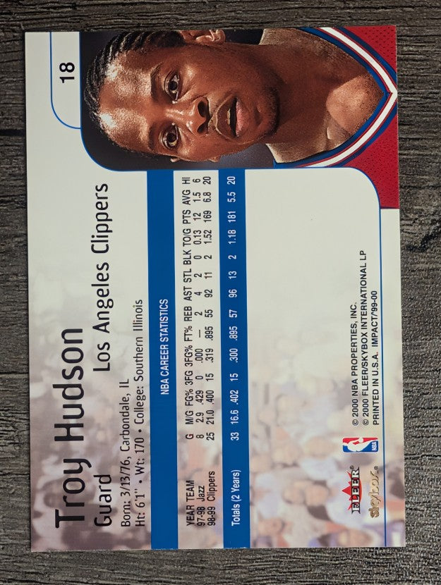 1999-00 SkyBox Impact #18 Troy Hudson