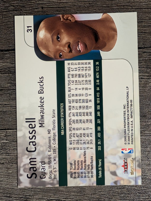 1999-00 SkyBox Impact #31 Sam Cassell