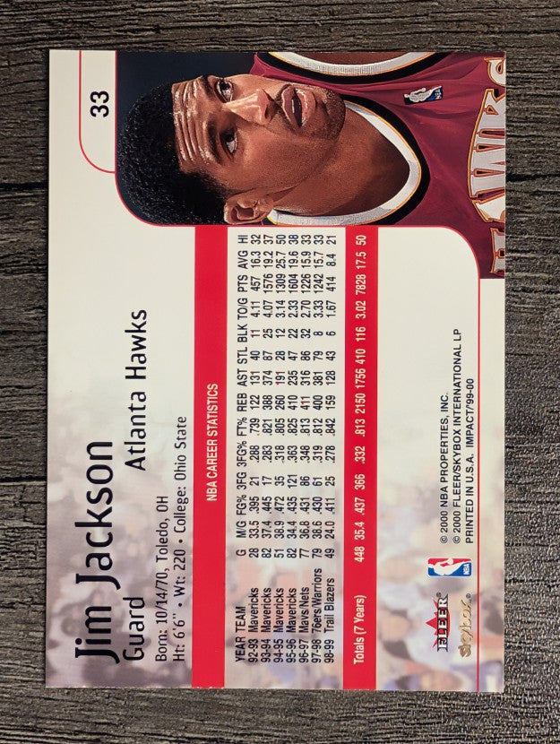 1999-00 SkyBox Impact #33 Jim Jackson