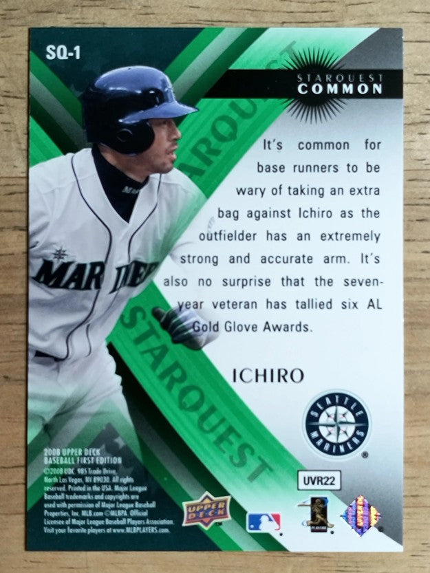 2008 Upper Deck First Edition StarQuest #SQ1 Ichiro Suzuki