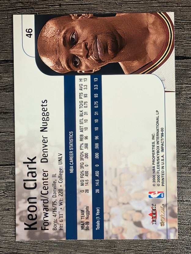 1999-00 SkyBox Impact #46 Keon Clark