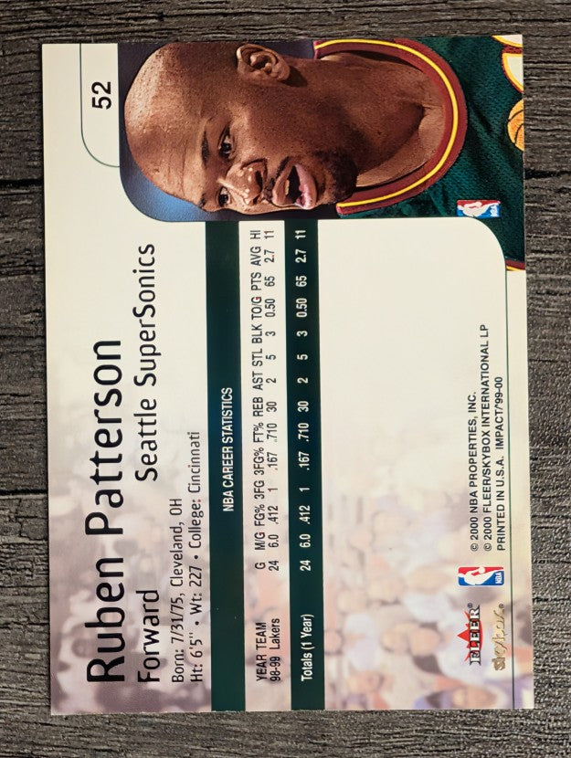1999-00 SkyBox Impact #52 Ruben Patterson