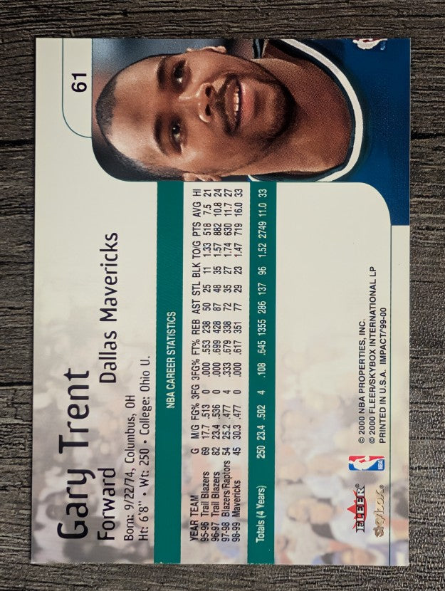 1999-00 SkyBox Impact #61 Gary Trent