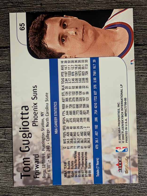 1999-00 SkyBox Impact #65 Tom Gugliotta