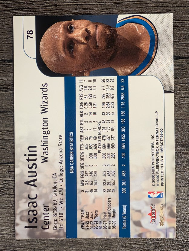 1999-00 SkyBox Impact #78 Isaac Austin