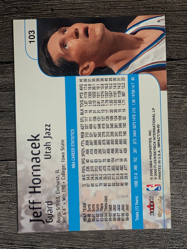 1999-00 SkyBox Impact #103 Jeff Hornacek