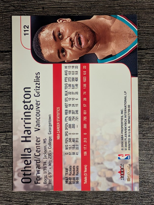 1999-00 SkyBox Impact #112 Othella Harrington