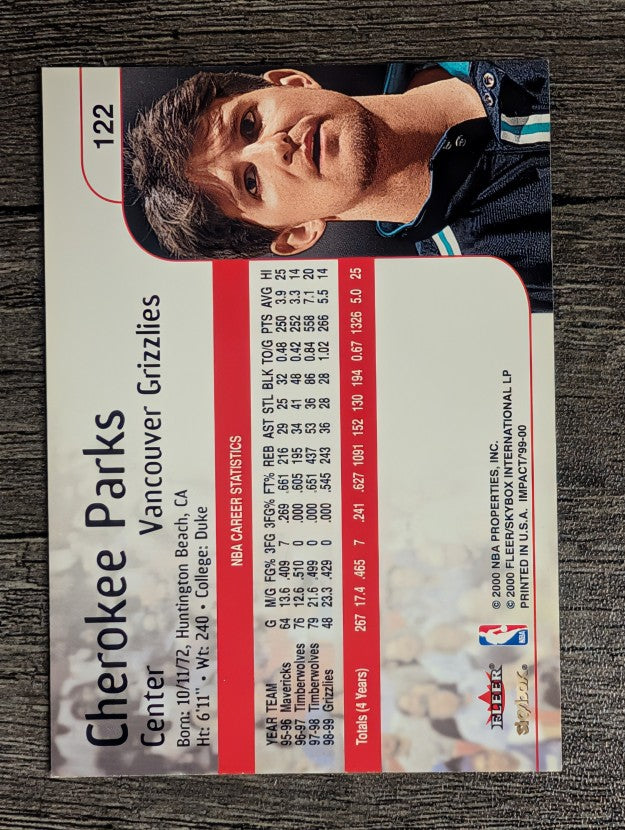 1999-00 SkyBox Impact #122 Cherokee Parks