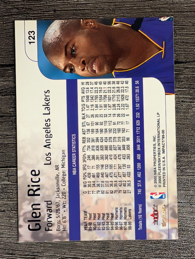 1999-00 SkyBox Impact #123 Glen Rice
