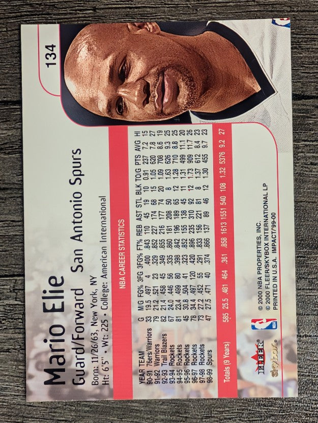 1999-00 SkyBox Impact #134 Mario Elie