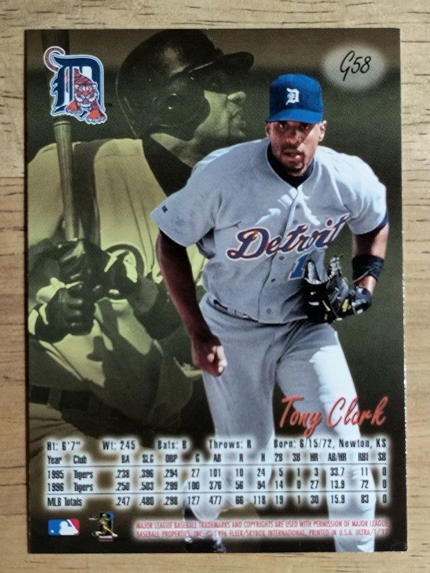 1997 Ultra Gold Medallion #58 Tony Clark