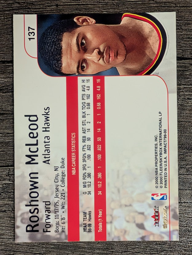 1999-00 SkyBox Impact #137 Roshown McLeod