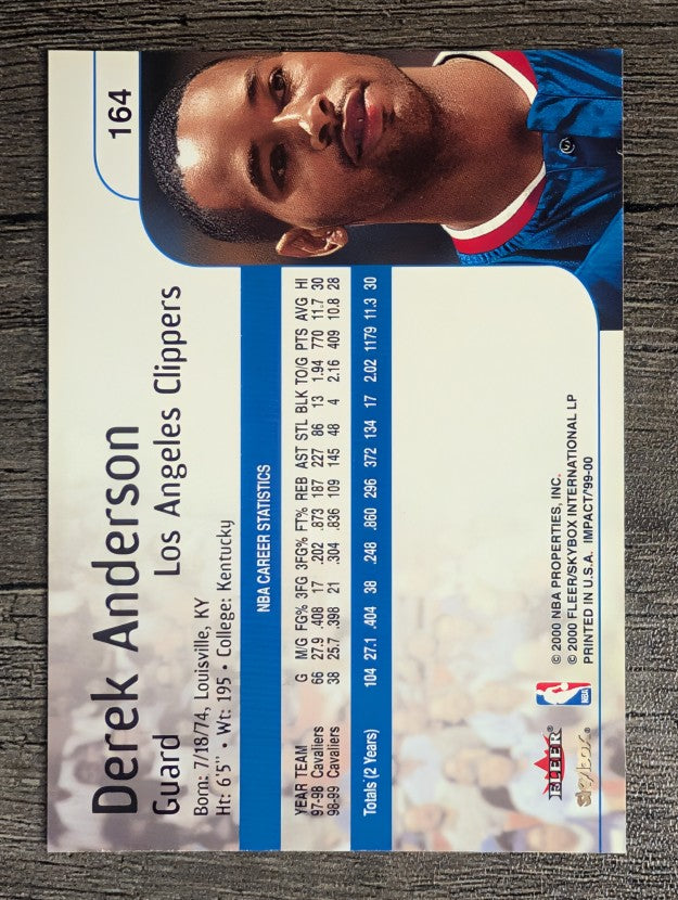 1999-00 SkyBox Impact #164 Derek Anderson