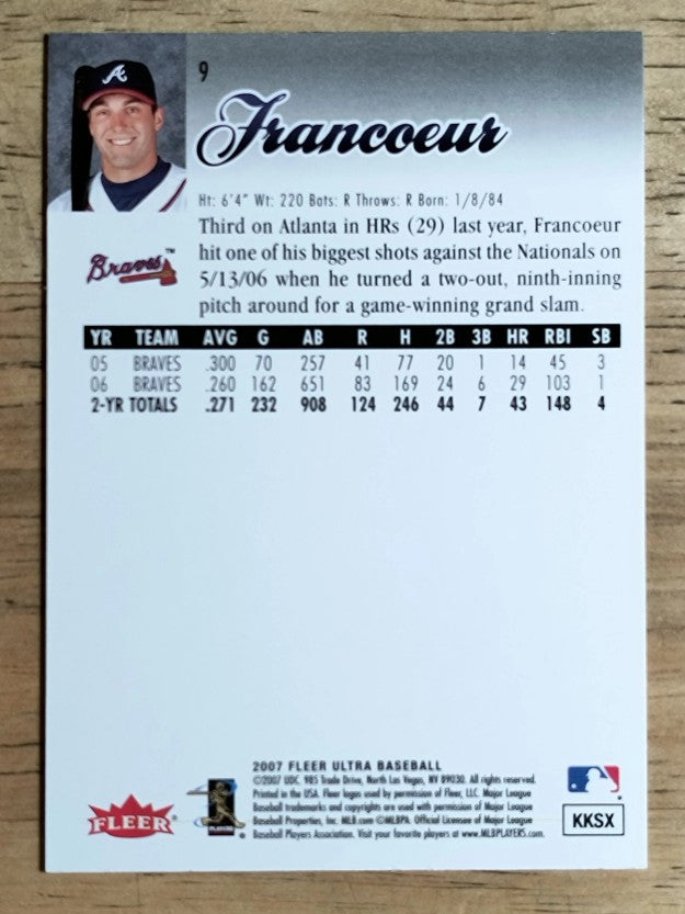 2007 Ultra Gold #9 Jeff Francoeur