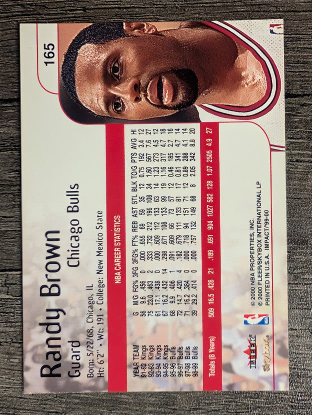 1999-00 SkyBox Impact #165 Randy Brown