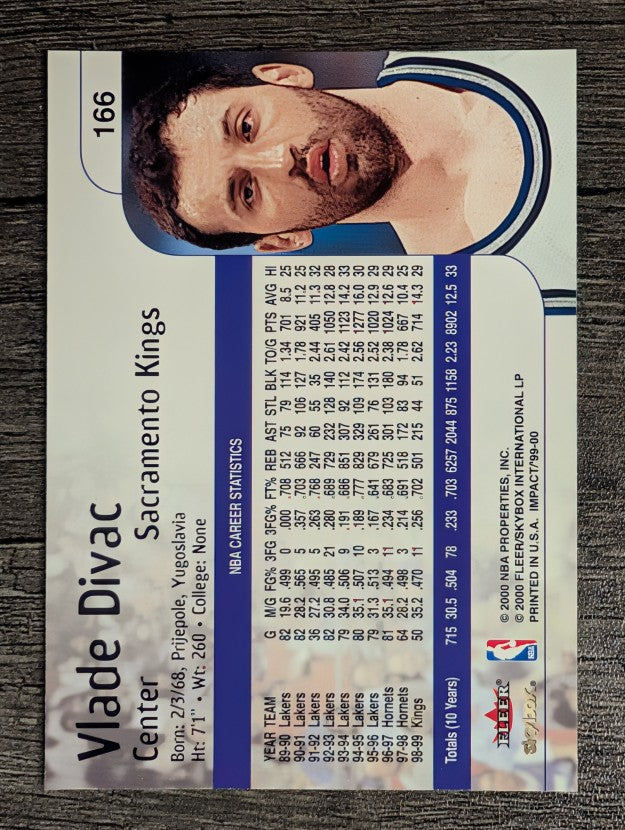 1999-00 SkyBox Impact #166 Vlade Divac