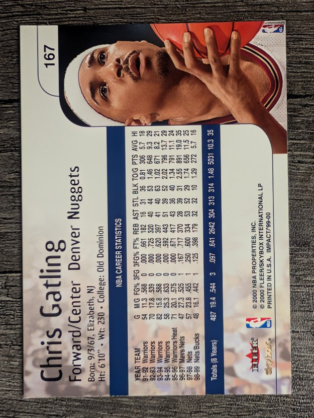 1999-00 SkyBox Impact #167 Chris Gatling
