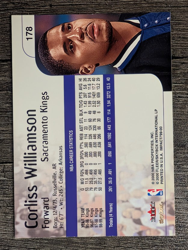 1999-00 SkyBox Impact #178 Corliss Williamson