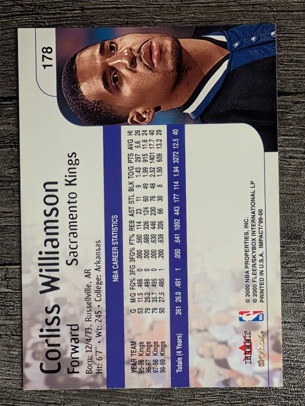 1999-00 SkyBox Impact #178 Corliss Williamson