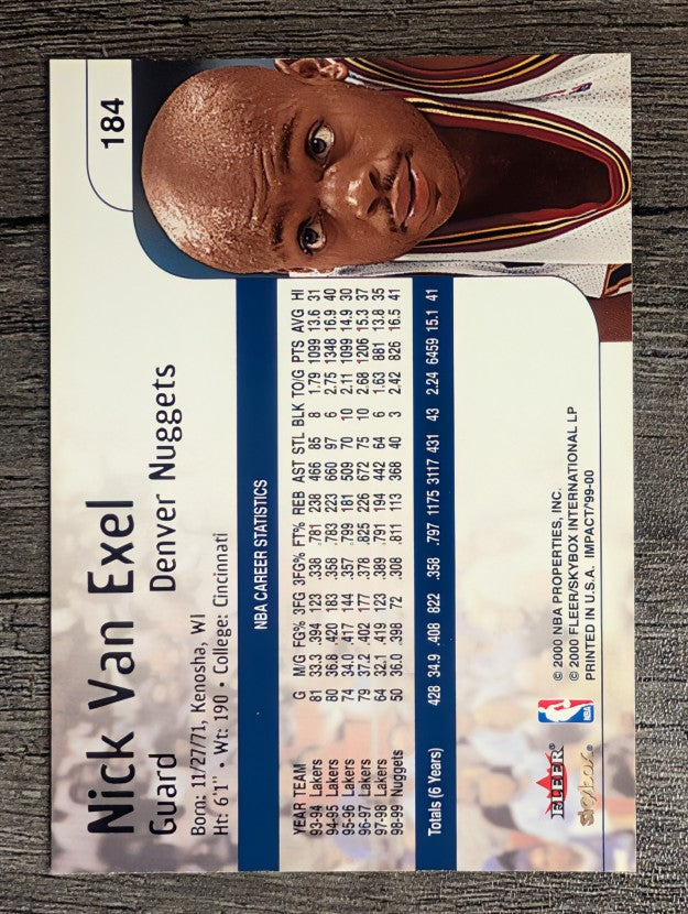 1999-00 SkyBox Impact #184 Nick Van Exel