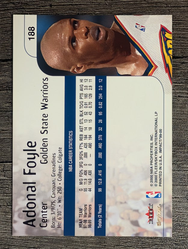 1999-00 SkyBox Impact #188 Adonal Foyle