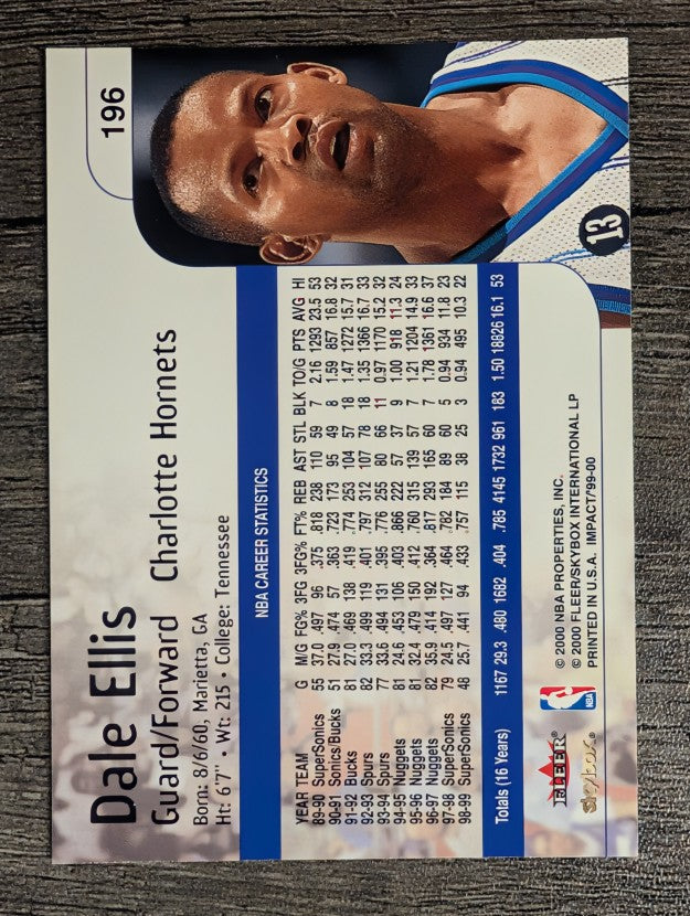 1999-00 SkyBox Impact #196 Dale Ellis