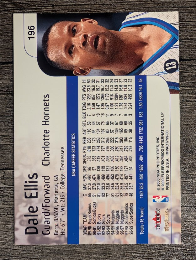 1999-00 SkyBox Impact #196 Dale Ellis