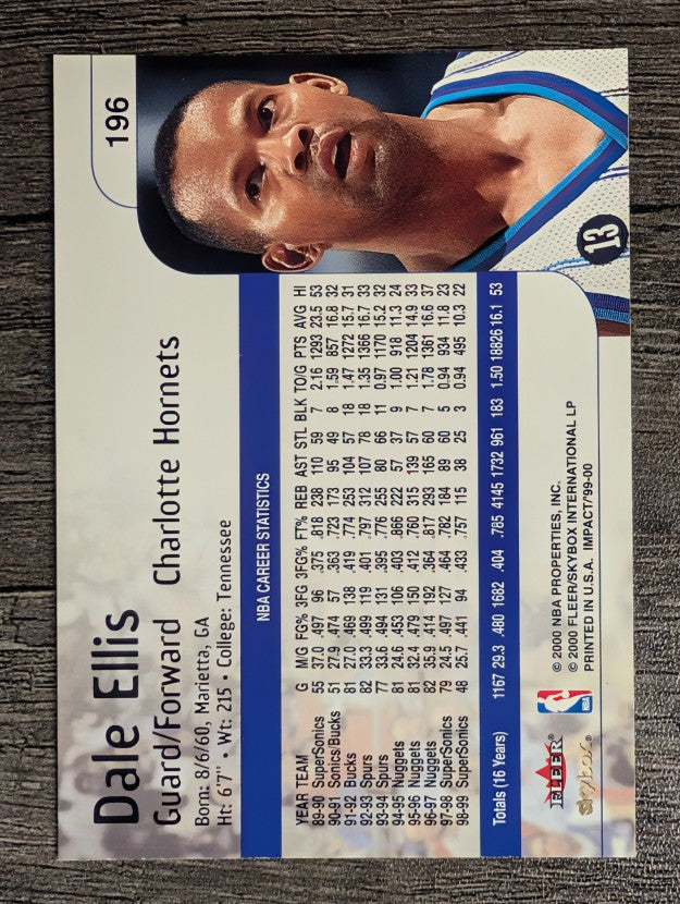 1999-00 SkyBox Impact #196 Dale Ellis