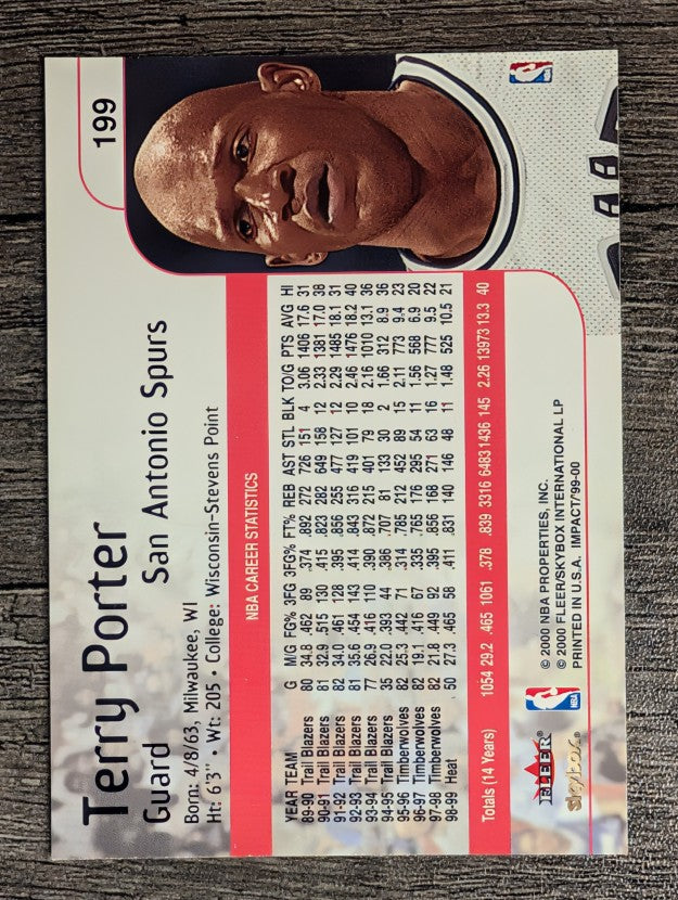 1999-00 SkyBox Impact #199 Terry Porter
