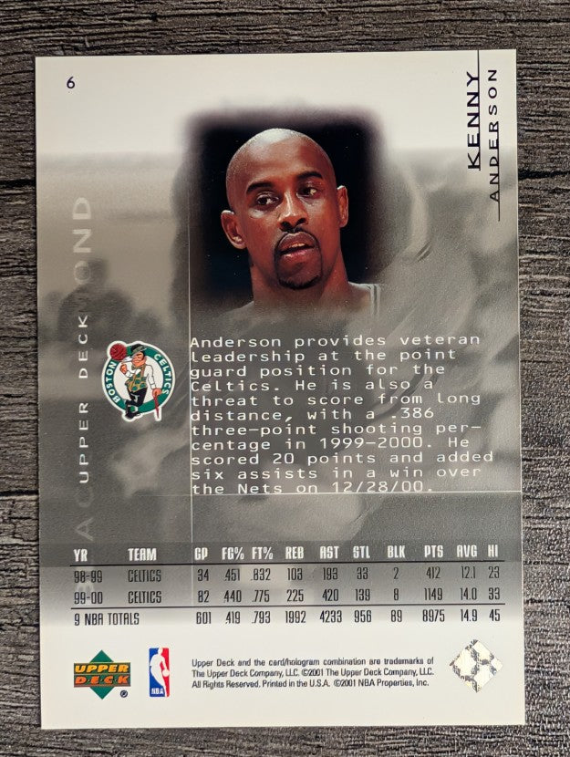 2000-01 Black Diamond #6 Kenny Anderson
