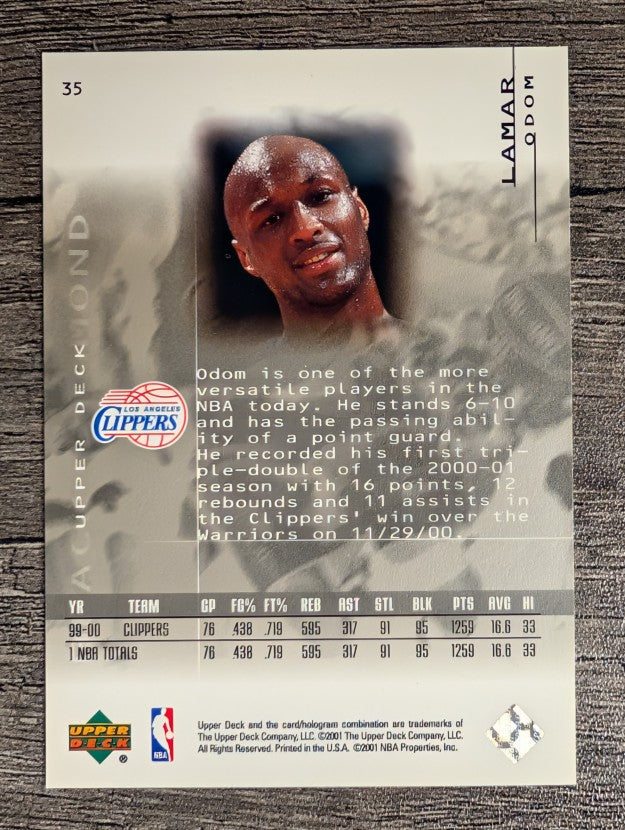 2000-01 Black Diamond #35 Lamar Odom