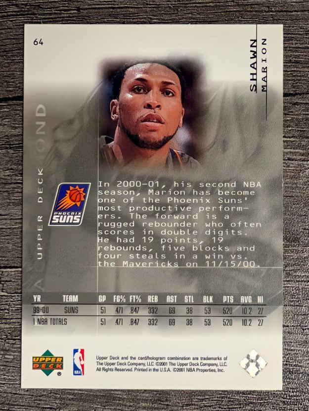 2000-01 Black Diamond #64 Shawn Marion