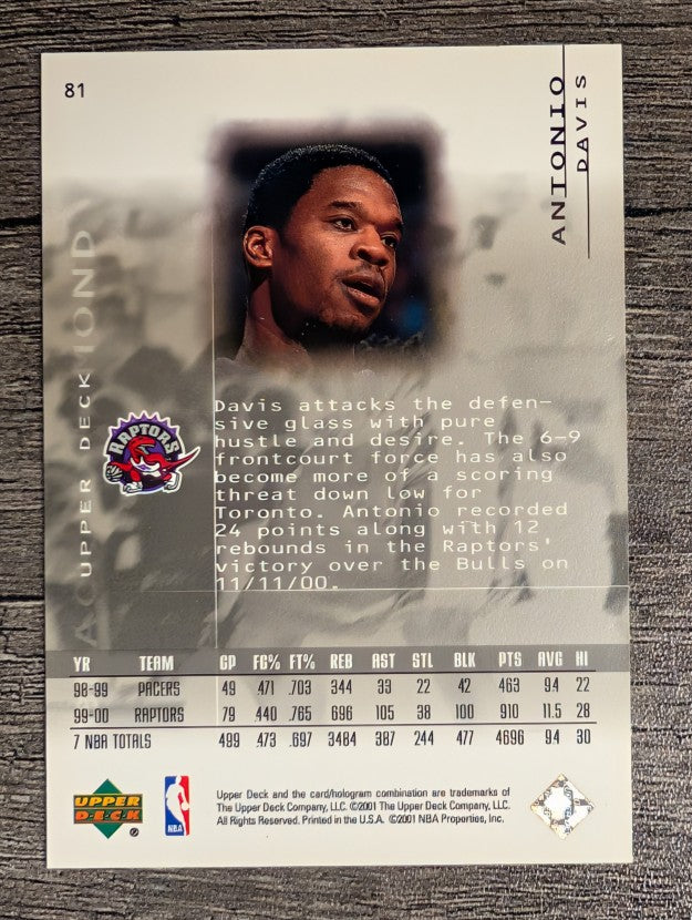 2000-01 Black Diamond #81 Antonio Davis