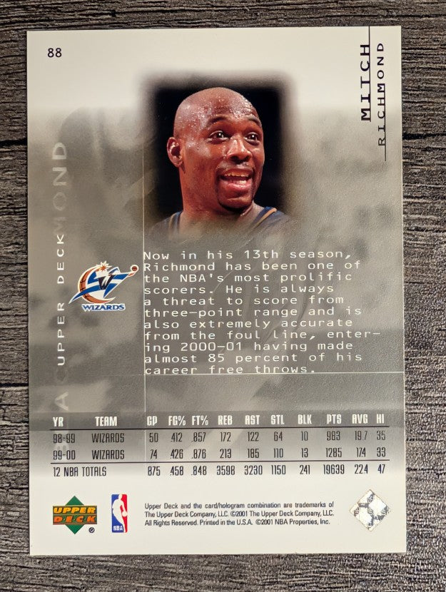 2000-01 Black Diamond #88 Mitch Richmond