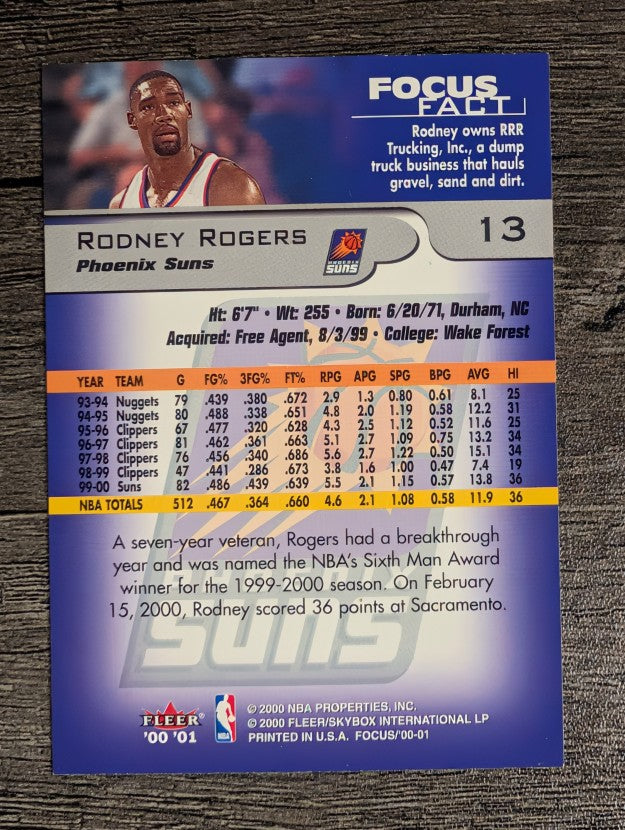 2000-01 Fleer Focus #13 Rodney Rogers