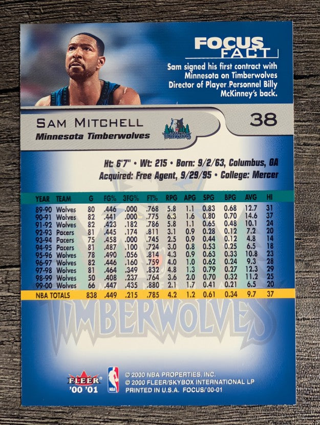 2000-01 Fleer Focus #38 Sam Mitchell