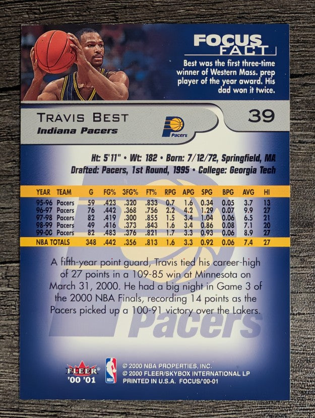 2000-01 Fleer Focus #39 Travis Best