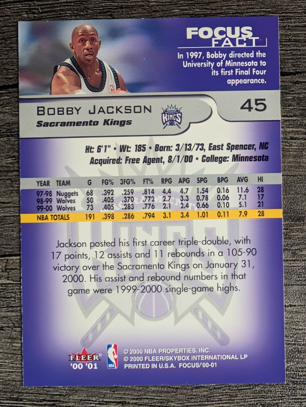 2000-01 Fleer Focus #45 Bobby Jackson