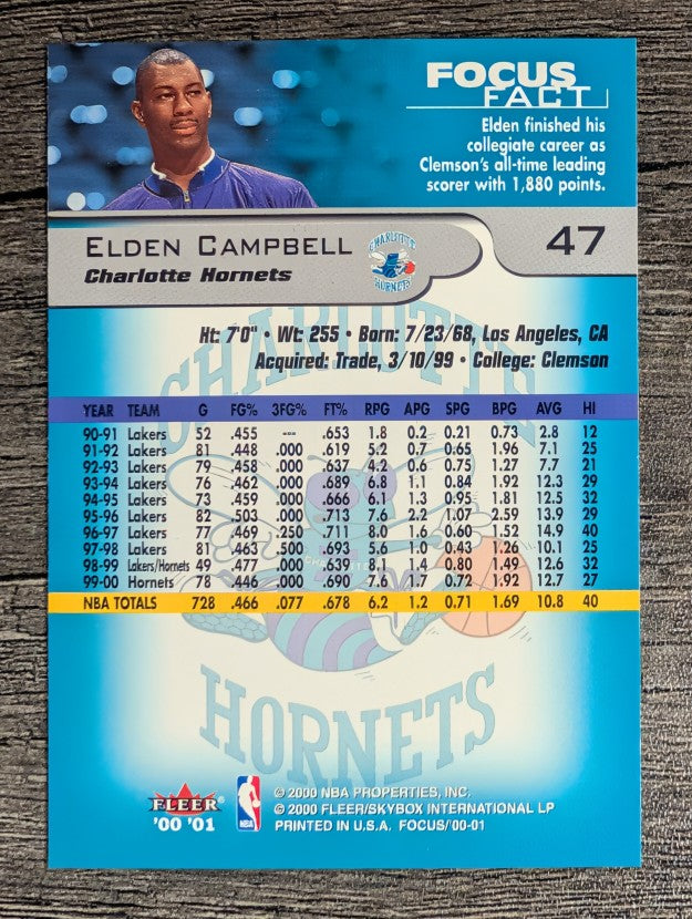 2000-01 Fleer Focus #47 Elden Campbell