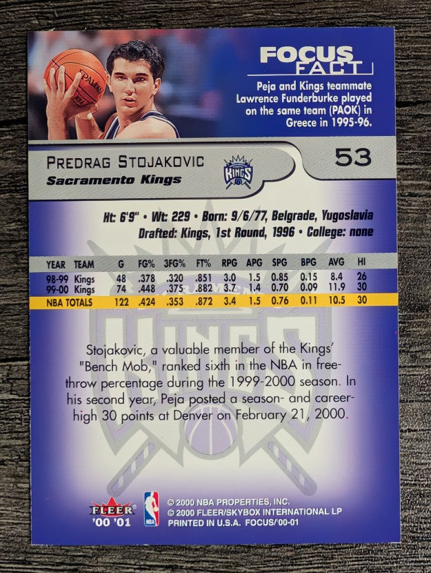 2000-01 Fleer Focus #53 Peja Stojakovic
