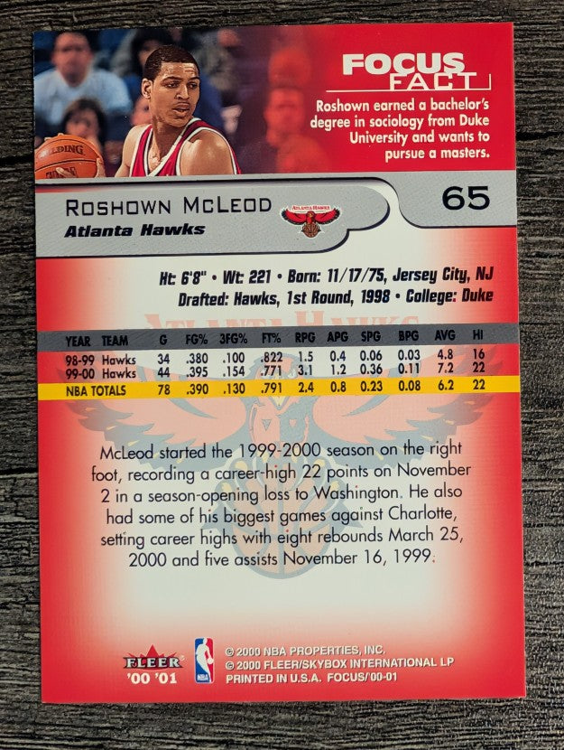 2000-01 Fleer Focus #65 Roshown McLeod