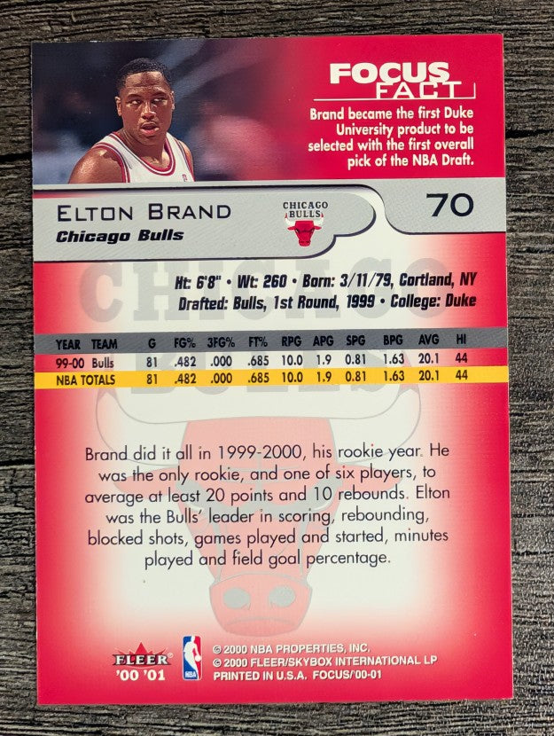 2000-01 Fleer Focus #70 Elton Brand