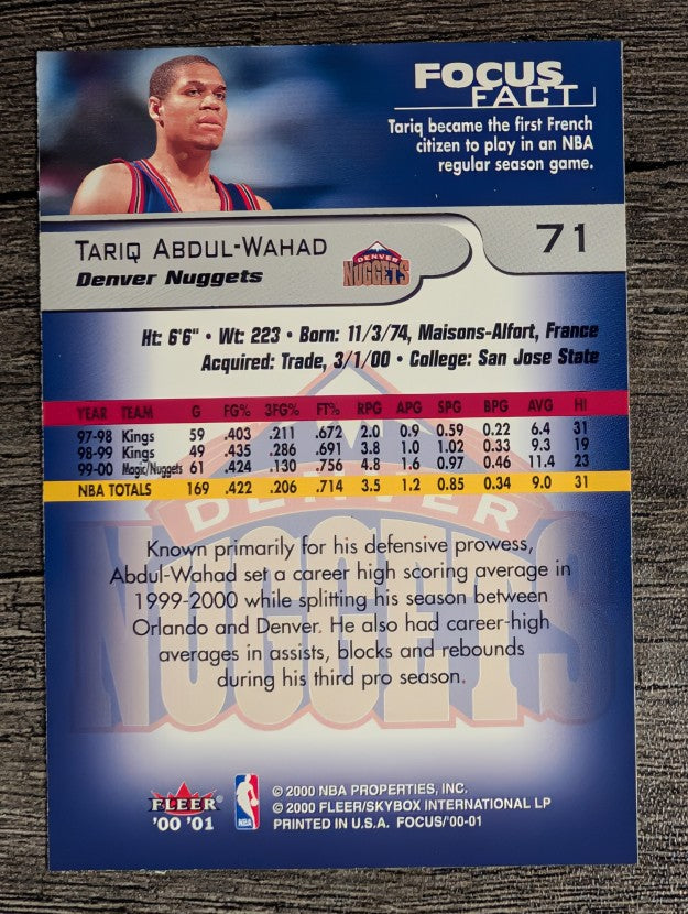 2000-01 Fleer Focus #71 Tariq Abdul-Wahad